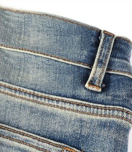 <span class=keywords><strong>Jeans</strong></span> Elasticizzati da <span class=keywords><strong>Uomo</strong></span> di Alta Qualità, <span class=keywords><strong>Blu</strong></span> Chiaro, con Effetto Spell Color, Strappi e Patch, Modello Skinny e Dritto - Product Image 4