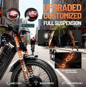 Modern Integrated Battery Fat Tire Electric <b>Bike</b> High Torque Moped Style Ebike For Adults Reliable Braking Mountain Ebike - Product Image 4