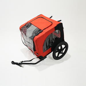 Remorque de vélo universelle pour animaux de compagnie, <span class=keywords><strong>chariot</strong></span> pour chien et chat, bande réfléchissante, pliable, imperméable, cadre en acier, transporteur extérieur - Product Image 4
