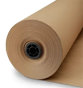 Prezzo inferiore personalizzato marrone Jumbo Kraft rotolo di carta non patinata pasta di legno artigianato fatto a mano