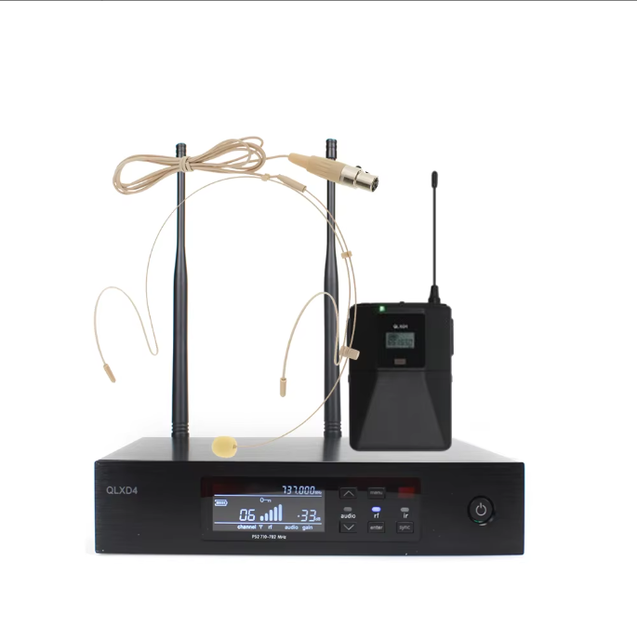Professional QLXD4 XLR Handheld B58 S58 Lapel Headset Wireless Microphone with Noise Cancelling and Lightweight Design