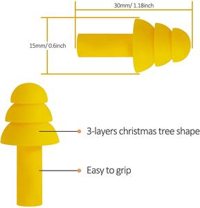 سدادات أذن مقاومة للماء قابلة لإعادة الاستخدام صديقة للجلد للنوم للبيع بالجملة سدادات أذن من السيليكون الناعم لإلغاء الضوضاء للسباحة - Product Image 5