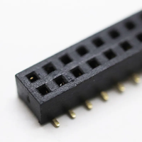 1.27mm hauteur de pas 2.1mm positions 02P-50P connecteur Double rangée SMT avec connecteur d'en-tête femelle de poteau de localisation pour carte PCB