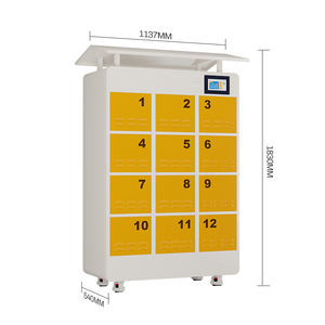 12 Slots Customized APP Control <strong>E</strong> <strong>Bike</strong> <strong>Charging</strong> <strong>Station</strong> Outdoor Scooter Motorcycle Lithium Battery Swap Cabinet - Product Image 3