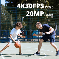 AKASO Brave 4 Pro 4K30 Ultra HD 20MP Caméra d'action 131ft Sous-marine 5xZoom Écran tactile WiFi Télécommande Casque Accessoires