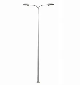 Quality Guarantee Outdoor Pole Street High Mast Double Arm Hot Dip Galvanized Light Pole For Using In Smart Cities