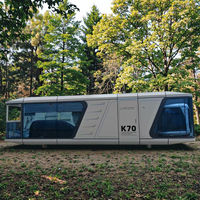 Cabine Luban 40 pieds, maison capsule avec technologie intelligente, maison modulaire avec isolation écoénergétique et cuisine