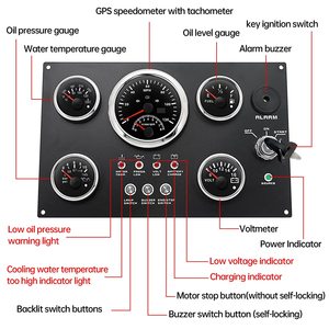 มาตรวัดความเร็วแบบ2 in 1ที่กำหนดเองพร้อมชุดมาตรวัด4มาตรวัดการควบคุมเครื่องยนต์พร้อมเซ็นเซอร์ - Product Image 2