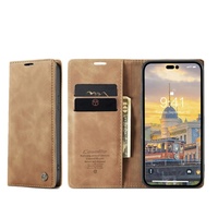 Étui de luxe pour iPhone 17 16 15 14 13 12 11 Pro Max, étui portefeuille pliable en cuir antichoc