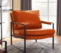 Ziye — chaise acrylique moderne en cuir, mobilier de salon à cadre métallique, mobilier de maison, moderne