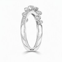 Bague croisée en or 18 carats avec diamants naturels et pierres pavées, bijou moderne et élégant pour femme, sertissage croisé délicat