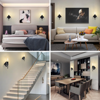 Lampe murale sans fil alimentée par batterie rechargeable, adaptée aux salons, aux têtes de lit de chambre à coucher, commande tactile et à distance