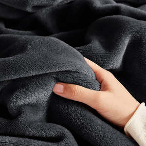 Black Fleece <strong>Blanket</strong> Sherpa Throw <strong>Blanket</strong> Winter <strong>Kingsize</strong> Printed <strong>Blanket</strong> - Product Image 3