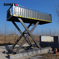 Chariot élévateur personnalisé DAHUI, hauteur de levage de 1 m à 10 m, table élévatrice à ciseaux hydraulique électrique, télécommande, capacité de charge de 1 à 10 tonnes