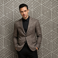 Tissu de costume pour homme en polyester et viscose tissé, directement de l'usine, pour blazer d'affaires et costume de mariage, vente en gros