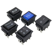 Interrupteur à bascule KCD4 de type bateau, courant élevé 20A, point de contact en cuivre argenté, bouton d'alimentation 4 broches, deux/trois positions, PA66 pour appareils électroménagers et voitures jouets