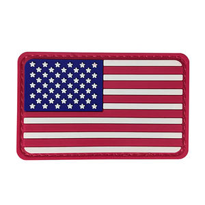 도매 주문 Pvc 국가 국가 작은 미국 미국 깃발 양각 PVC 패치 - Product Image 3