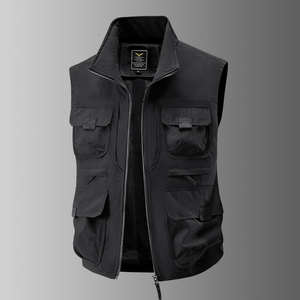 Chaleco de trabajo y voluntariado para hombre, holgado, con múltiples bolsillos, informal, para exteriores, pesca, venta al por mayor, personalizado - Product Image 3