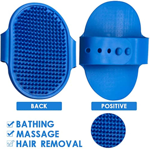Pet <b>Cat</b> Dog Hair Bath Massage Shampoo Shower Brush with Adjustable <b>Ring</b> Handle for Grooming - Product Image 5