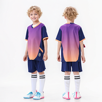 KJW8870 Ensemble de football personnalisé pour adultes/jeunes/enfants - Col rond - Impression numérique du logo/texte/chiffres - Séchage rapide
