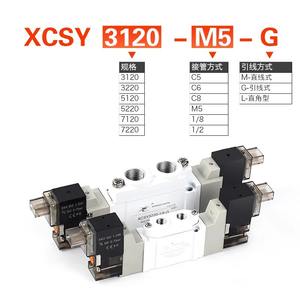 Vanne solénoïde pneumatique Xingchen à 2 positions et 5 voies SY5120-5LZD-01SY3120-5LZD-M5 pour le contrôle de l'eau et du gaz, personnalisation OEM - Product Image 2