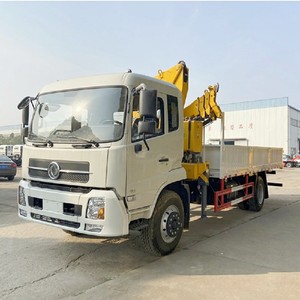 รถบรรทุกติดเครน Dongfeng 4x2 ดีเซล แบบ Knuckle Boom พร้อมเกียร์ธรรมดา เครนติดรถบรรทุกใหม่สำหรับขาย - Product Image 1