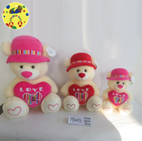 Ours en peluche doux et moelleux « Je t'aime » décoré d'un cœur rouge, adorable jouet en peluche, cadeau romantique pour la Saint-Valentin