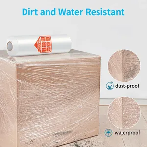 Emballage en PE personnalisé rouleau de film étirable géant longueur 50cm x 300m ruban en plastique souple noir de protection élevée pour l'emballage - Product Image 4