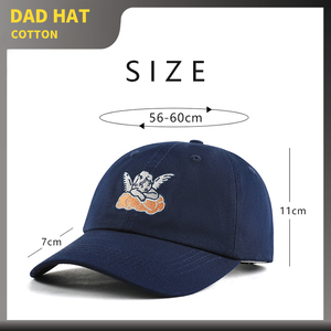 Fabricant de casquettes brodées sur mesure, casquettes de baseball <span class=keywords><strong>bleu</strong></span> <span class=keywords><strong>marine</strong></span> non structurées à 6 panneaux personnalisées de haute qualité - Product Image 4