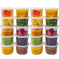 Ensemble de bols à soupe en plastique pour aliments à emporter en polypropylène épais rond de 17 onces, 33 onces, 50 onces avec couvercle