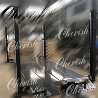 Élévateur de stationnement hydraulique à 4 poteaux pour voitures, empileur de véhicules à double niveau, pont élévateur de garage 3700 kg/8000 lb certifié CE