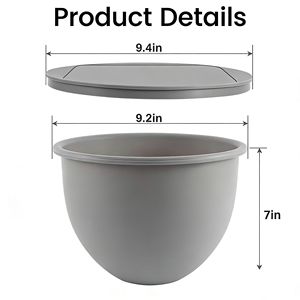 New Arrival 5QT Eco-Friendly Shatterproof Silicone Baking Bowl Lid Household Use Mixer Accessory Bowl Liner <b>Bakeware</b> - Product Image 3