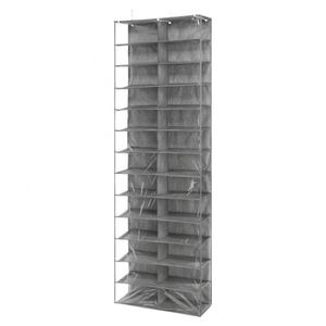 24-Pocket Over Door <b>Shoe</b> Hanger Fabric Closet Organizer for <b>Shoes</b> Underwear Socks Storage with Polybag Packaging - Product Image 1