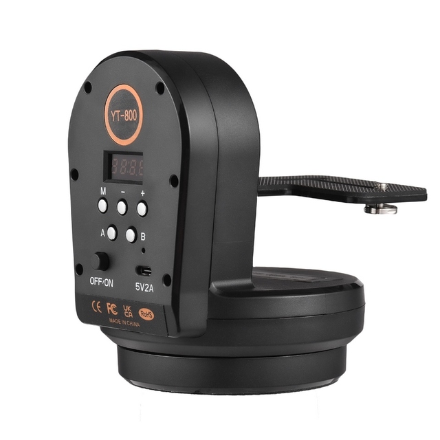 Motorized Pan Tilt Head 2-axis Panoramic Head Electric PTZ Ball Head for Vlog Live Streaming Recording Video