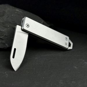 Cuchillo de Bolsillo Profesional de Acero Inoxidable para Acampar al Aire Libre, Cuchillo de Supervivencia Plegable Multifuncional DIY OEM con Llavero - Product Image 2