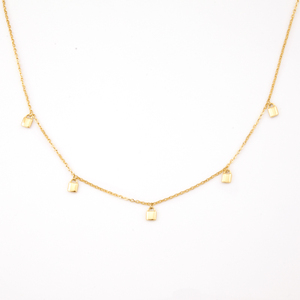 Collar de joyería de acero inoxidable simple que no <span class=keywords><strong>se</strong></span> deslustra, colgante de candado pequeño chapado en oro de 18 quilates, collar de estrangulamiento - Product Image 1