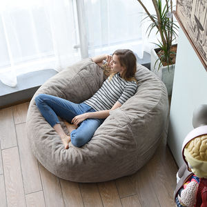 Bean Bag Chair Cover No Filler Washable Soft Sturdy Zipper <strong>Beanbag</strong> Cover <strong>Faux</strong> <strong>Fur</strong> Bean Bags Couch Cover Unfilled Kids Cushion - Product Image 2