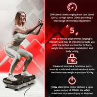 Machine vibrante verticale ABS pour exercices abdominaux, portable, capacité de charge 150 kg, mini plaques vibrantes pour le corps