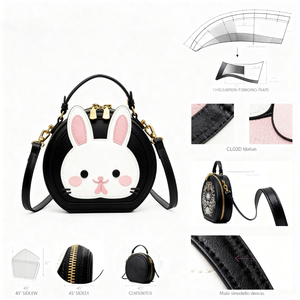 Borsa a tracolla con Design alieno con Design a forma di alieno con rientranza ricamata in ItaBag a tracolla bassa borsa <span class=keywords><strong>Ita</strong></span> personalizzata - Product Image 3