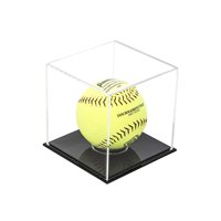 Cube de présentation carré en plexiglas transparent de 5 pouces pour balles de softball, étui de protection pour balles de tennis en acrylique