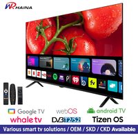 Téléviseur intelligent HAINA OEM pour le marché B2B, 65, 75, 85 pouces, 4K UHD QLED avec système d'exploitation Android 15