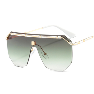 VASHAP 58114 new square frame sunglasses UV400 plastic vintage women men sun glasses gradient flat top one piece shades - Product Image 6
