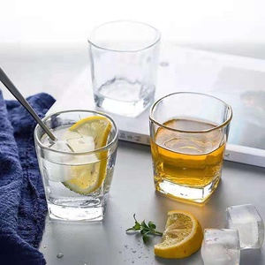 6 oz cơ sở nặng đá barware <span class=keywords><strong>cup</strong></span> vuông Old Fashioned nhựa <span class=keywords><strong>Whisky</strong></span> kính cho bourbon và Cocktail đồ uống - Product Image 5