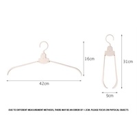 Cintre de voyage pliable instantané, flexible, à épaules larges, en plastique moulé par injection, porte-vêtements antidérapant sans trace pour armoire