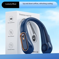 Ventilateur de cou portable numérique sans pales rechargeable, idéal pour les activités de plein air, les voyages, le sport et le bureau – Meilleure vente