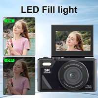 Kamera Digital Layar Lipat Best Choice 5K 75MP Webcam Lampu LED Pengisi Cahaya Zoom 18X AF Kontrol WiFi APP