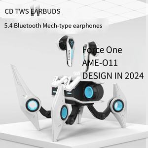 Cuffie 2024 da gioco alla moda con cuffie Wireless in stile Mecha alieno - Product Image 2