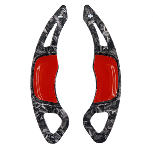 Cubierta de Extensión para Palanca de Cambios en el Volante, Decoración de Fibra de Carbono Forjada, Negro Brillante para VW Golf 7/Lamando GTS/<span class=keywords><strong>POLO</strong></span> GTI - Product Image 1