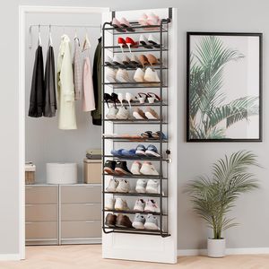 36 Pair Over Door Hanging <b>Shoe</b> Rack 10 Tier <b>Shoes</b> Organizer Wall Mounted <b>Shoe</b> Hanging Shelf, Space Saving - Product Image 1