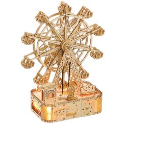 Rompecabezas 3D de Madera con Luz de Rueda de la Fortuna Musical, Juguete Educativo de Dibujos Animados para Ensamblar, Regalo Creativo para Niños, Venta al por Mayor Transfronteriza - Product Image 1